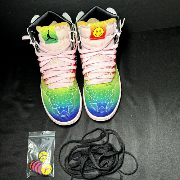 Size 8 - J. Balvin x Air Jordan 1 Retro OG High Colores Y Vibras Men's Shoes - Picture 4 of 10